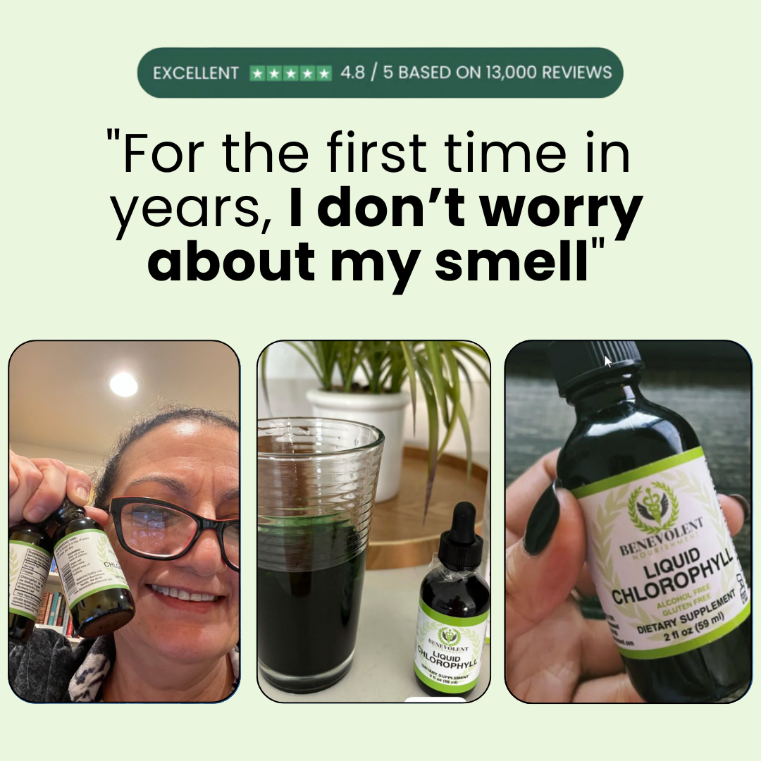 100% Organic Chlorophyll Drops For Gut Health & Body Odor